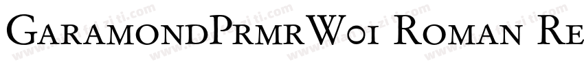 GaramondPrmrW01 Roman Regular字体转换